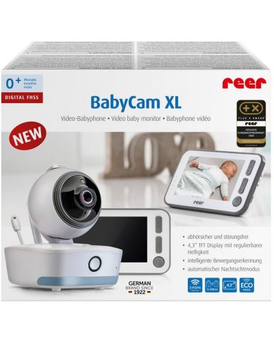 Monitor video digital pentru copii Reer - BabyCam, XL, alb  - 10