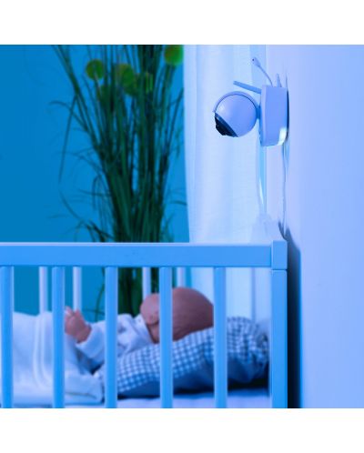 Monitor video digital pentru copii Reer - BabyCam, XL, alb  - 8