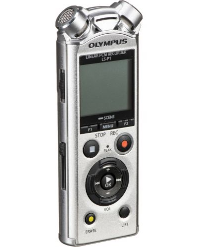 Aparat de înregistrare vocală Olympus - LS-P1-E1, argintiu - 2