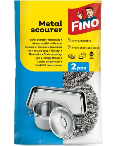 Burete sârmă Fino - Metal Scourers, 2 buc - 1