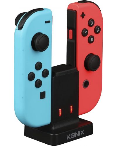 Stație de andocare Konix Mythics pentru Nintendo Switch, dublă, negru - 2