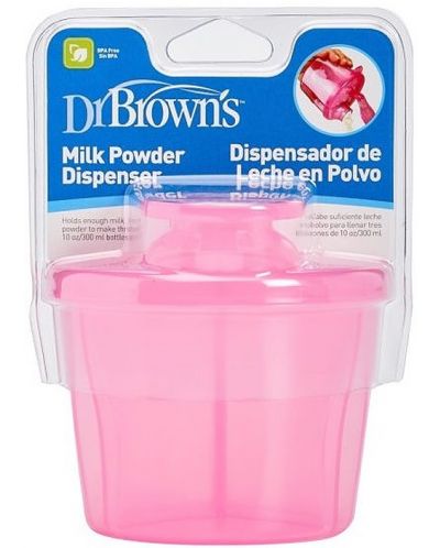 Dozator de lapte uscat Dr. Brown's - trei doze, roz - 2