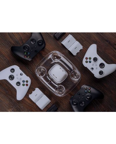 Stație de încărcare 8BitDo - pentru Xbox One/Series X, dubla, albă - 8