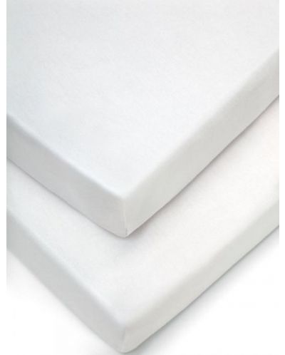 Cearsaf cu elastic Mamas & Papas - White, 2 броя, 70x142 cm - 1
