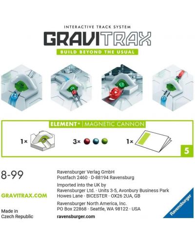 Supliment pentru un joc de logică  Ravensburger GraviTrax - Tun magnetic - 3