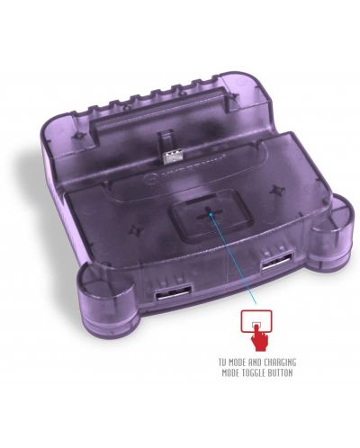 Stație de încărcare de andocare Hyperkin - RetroN S64 Console Dock, violet (Nintendo Switch) - 4