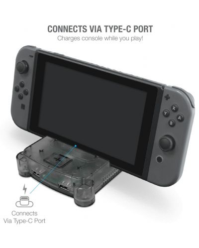 Stație de încărcare de andocare Hyperkin - RetroN S64 Console Dock, gri (Nintendo Switch) - 3