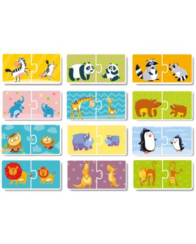 Puzzle educativ pentru copii Dodo Duo - Animale - parinti si pui - 2