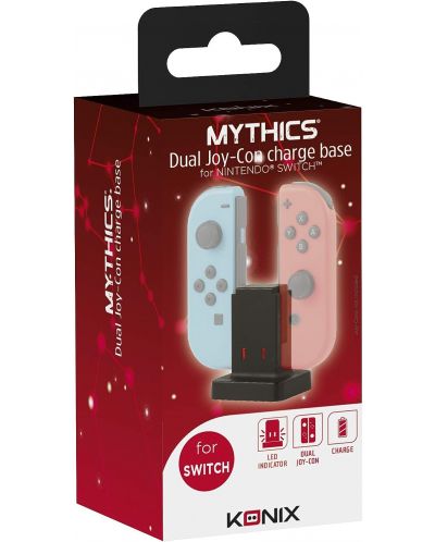 Stație de andocare Konix Mythics pentru Nintendo Switch, dublă, negru - 5