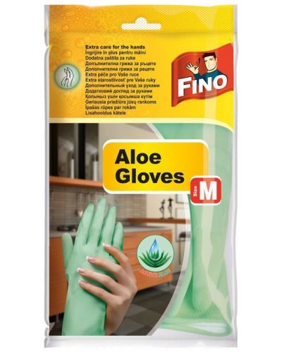 Mănuși de menaj Mănuși de bucătărie Fino - Aloe, mărimea M, 1 pereche, verzi - 1