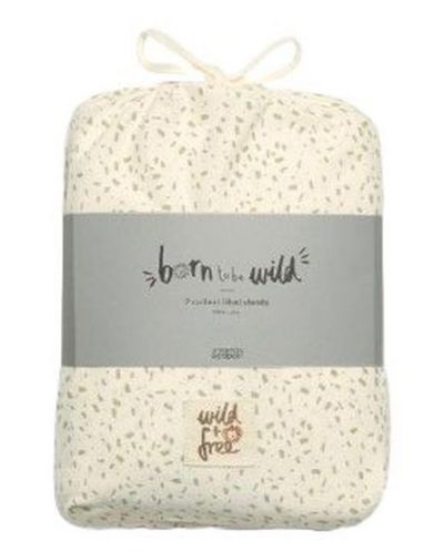 Cearșaf elastic pentru pat Mamas & Papas - Born to be wild Speckle, set de 2, 70 x 142 cm - 2