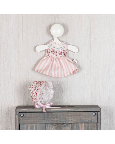 Haine pentru păpuși Asi Dolls - Chikita, pălărie și rochie cu flori, 21 cm - 2