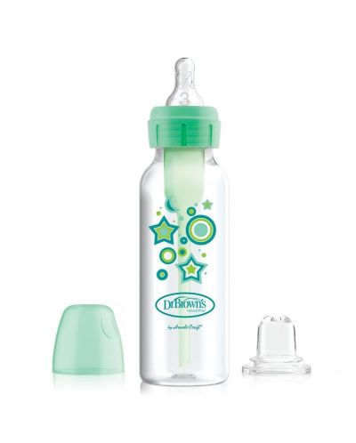 Dr. Brown's Options+ Narrow Transitional Bottle - Green Stars, 250 ml - 1