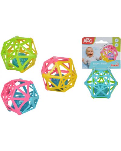 Jucarie pentru copii Simba Toys - ABC, minge moale cu zornaitoare - 3