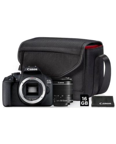 Aparat foto DSLR Canon - EOS 2000D, EF-S 18-55mm, SB130, negru - 2