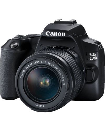 Aparat foto DSLR Canon - EOS 250D, EF-S 18-55mm, negru - 2