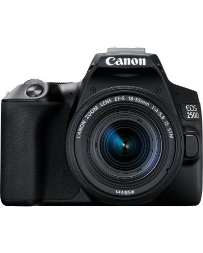 Aparat foto DSLR Canon - EOS 250D, EF-S 18-55mm ST, negru - 1