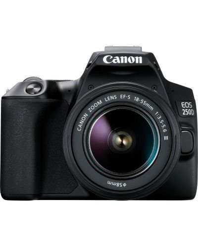 Aparat foto DSLR Canon - EOS 250D, EF-S 18-55mm, negru - 1