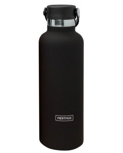Nerthus Thermal Bottle - Negru, cu mâner, 750 ml - 1