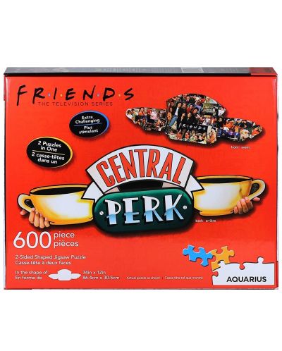 Puzzle cu doua fete Aquarius de 600 piese - Prieteni, Central Park - 2