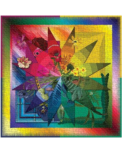 Galison Puzzle cu doua fete 500 de piese - colorat - 2