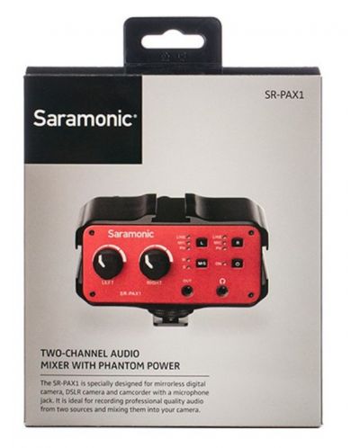 Mixer audio pe două canale Saramonic - SR-PAX1, roșu - 3