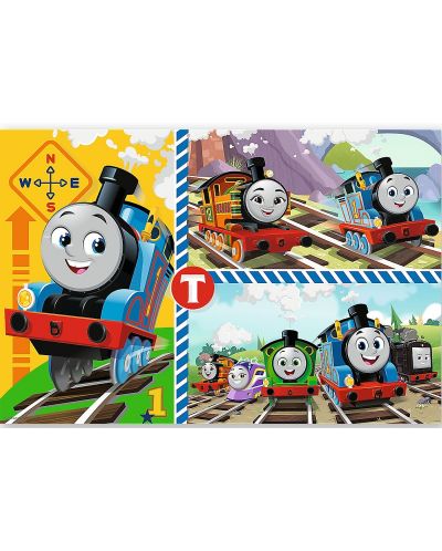 Puzzle dublu față Trefl 3 în 1 din 15 piese maxi - Thomas și prietenii lui - 2