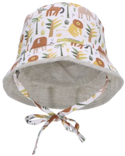 Pălărie de vară reversibilă pentru copii cu protecție UV 50+ Sterntaler - Jungle, 43 cm, 5-6 luni - 2