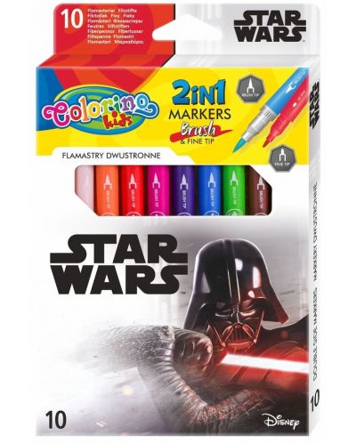Colorino Marvel Star Wars Markere cu 2 varfuri 10 culori - 1