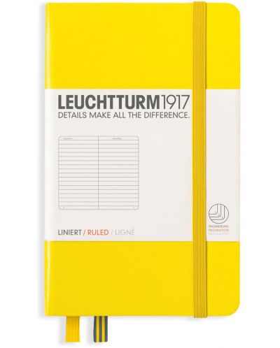 Agenda de buzunar Leuchtturm1917 - A6, pagini liniate, Lemon - 1