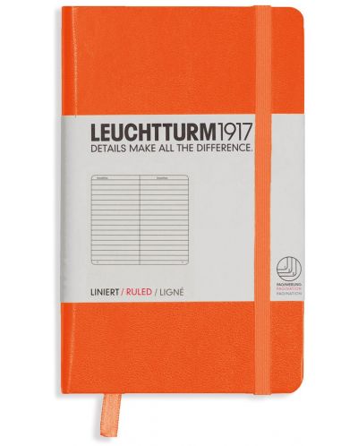 Agenda de buzunar Leuchtturm1917 - A6, pagini liniate, Orange - 1