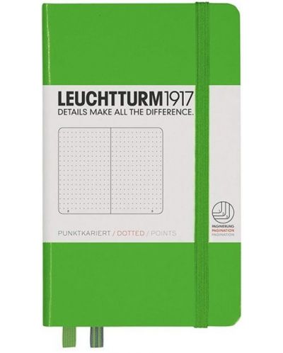 Caiet de buzunar Leuchtturm1917 - A6, pagini punctate, Fresh Green - 1