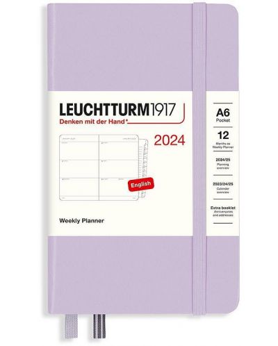 Carnețel de buzunar Leuchtturm1917 Planificator săptămânal - A6, violet, 2024 - 1