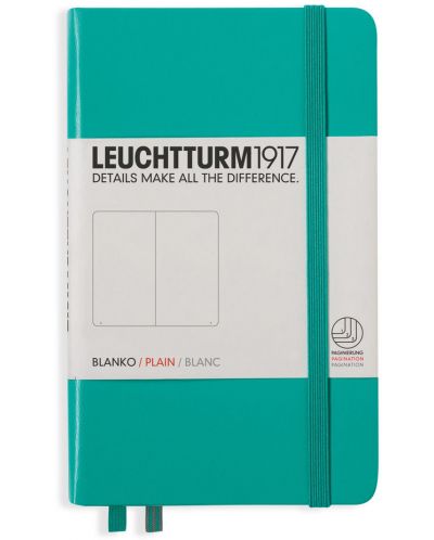 Agenda de buzunar Leuchtturm1917 - A6, pagini albe, Emerald - 1
