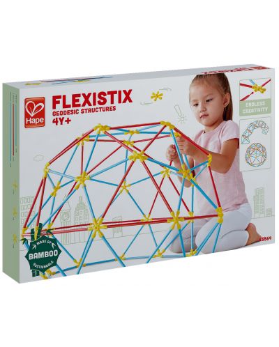 Constructor din bete de bambus Hape Flexistix - Constructii geodezice - 1