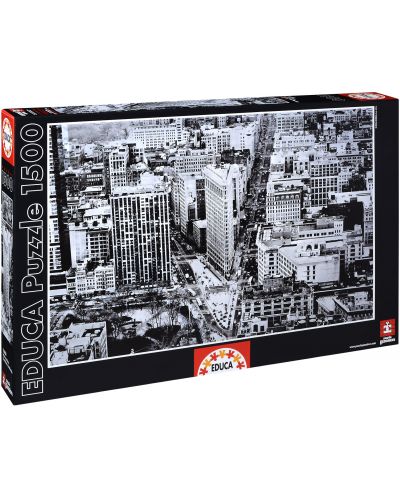 Puzzle Educa de 1500 piese - Rascruce la cladirea Flatiron Building, Manhattan - 1