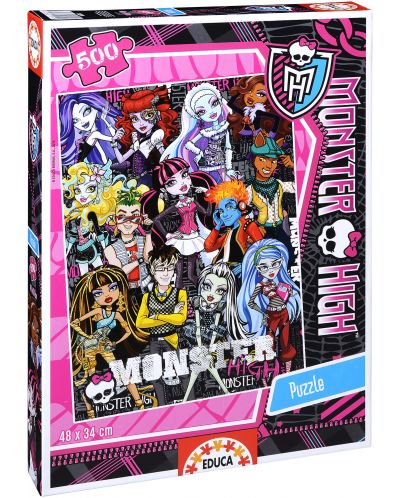Puzzle Educa de 500 piese - Monster High - 1