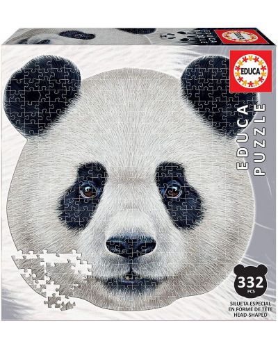Puzzle Educa de 332 piese - Panda Animal Face Shaped - 1