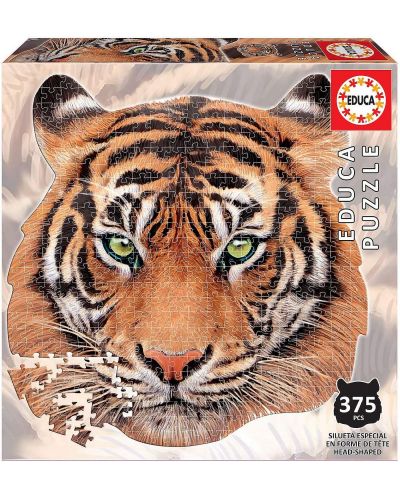 Puzzle Educa de 375 piese - Tiger Animal Face Shaped - 1