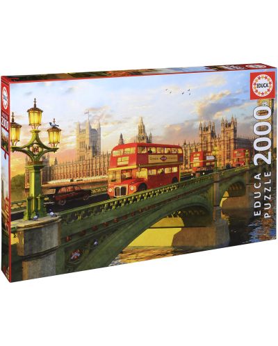 Puzzle Educa de 2000 piese - Podul Westminster, Londra - 1