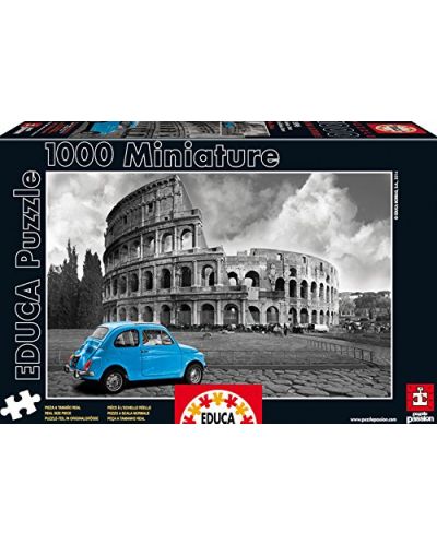 Puzzle Educa de 1000 piese mini - Colosseum, Roma, miniatura - 1