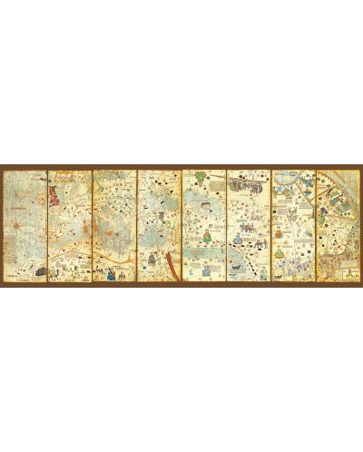 Puzzle panoramic Educa de 3000 piese - Harta medievala, Abraham Cresques - 2