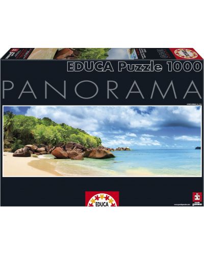 Puzzle panoramic Educa de 1000 piese - Insula Mahe, insulele Seychelles - Panorama - 1