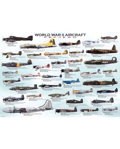 Puzzle Eurographics de 1000 piese – Avioane militare din al doilea razboi mondial  - 2
