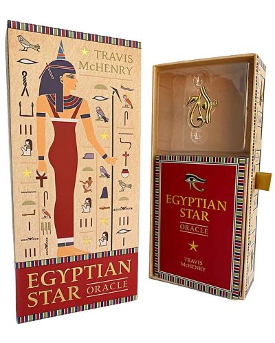 Egyptian Star Oracle (42 Gilded Cards, 144-page Full-color Guidebook and Eye of Horus Charm) - 2