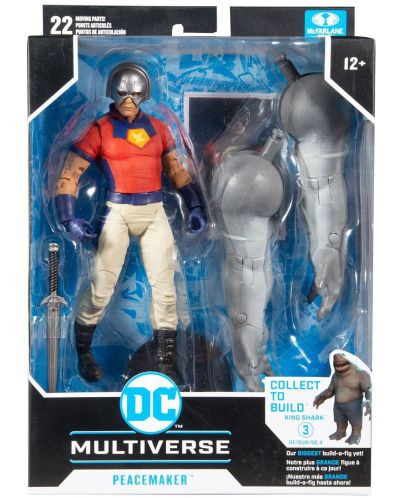 Figurina de actiune McFarlane DC Comics: Suicide Squad - Peacemaker (Build A Figure), 18 cm - 5