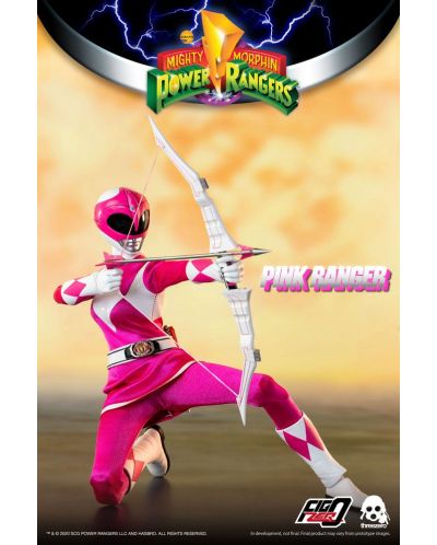 Figurina de actiune ThreeZero Television: Might Morphin Power Rangers - Pink Ranger, 30 cm	 - 3