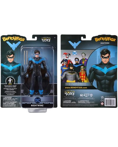 Figurina de actiune The Noble Collection DC Comics: Batman - Nightwing (Bendyfigs), 19 cm	 - 5