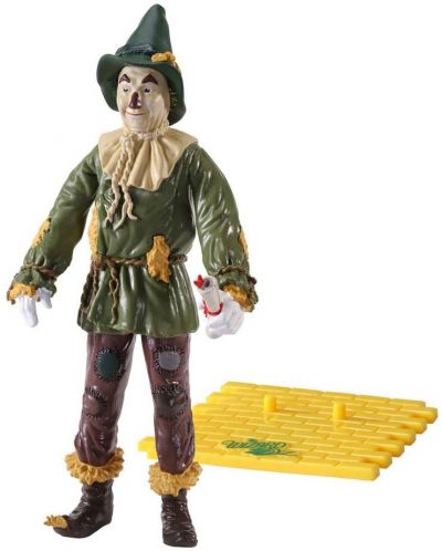 Figurină de acțiune The Noble Collection Movies: The Wizard of Oz - Scarecrow (Bendyfigs), 19 cm - 2