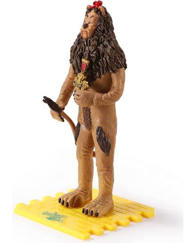 Figurină de acțiune The Noble Collection Movies: The Wizard of Oz - Cowardly Lion (Bendyfigs), 19 cm - 4